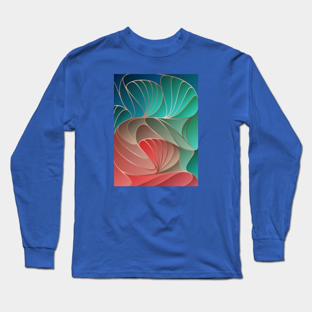 Colorful Art Deco I Long Sleeve T-Shirt by Seven Trees Design